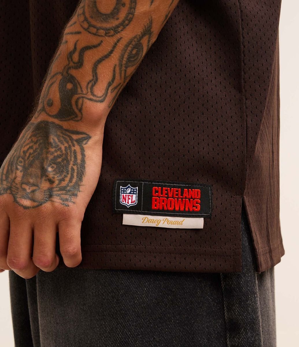 Camiseta Esportiva em Tecnologia Dry NFL Browns Marrom