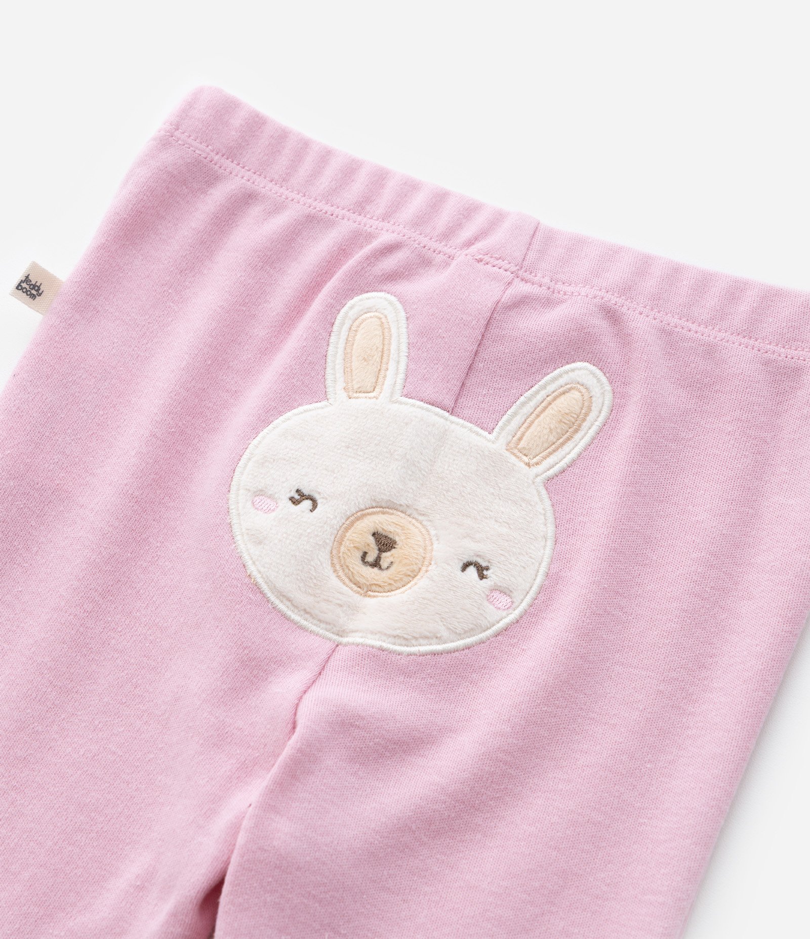 Conjunto Infantil em Suedine com Bordado de Coelha - Tam RN a 18 meses Rosa 13