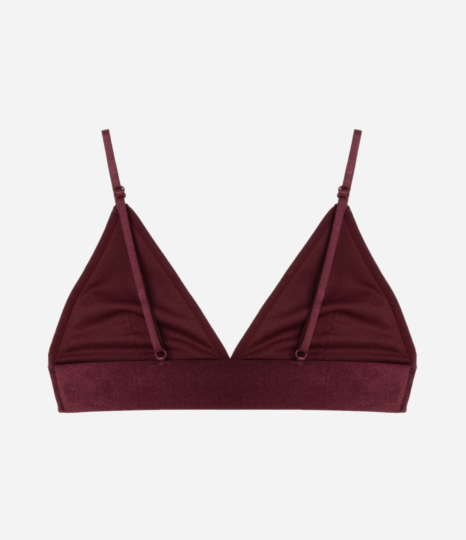 Sutiã Top Triângulo Texturizado em Poliamida Seamless Bordô 6