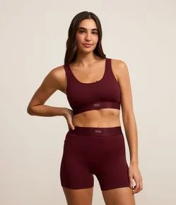 Bermuda Seamless Texturizada com Cós Elástico