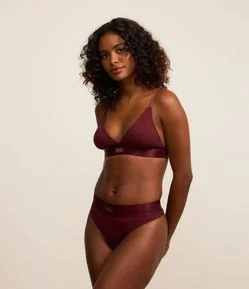 Calcinha Biquíni Texturizada em Poliamida Seamless