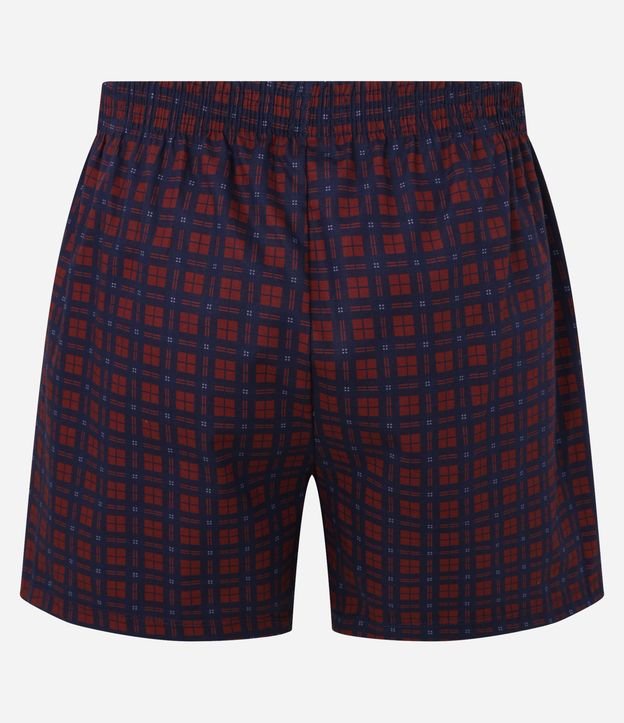 Cueca Samba Canção em Tricoline com Estampa Xadrez