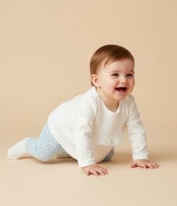 Conjunto Infantil com Babadinho e Textura em Broderie - Tam 0 a 18 meses