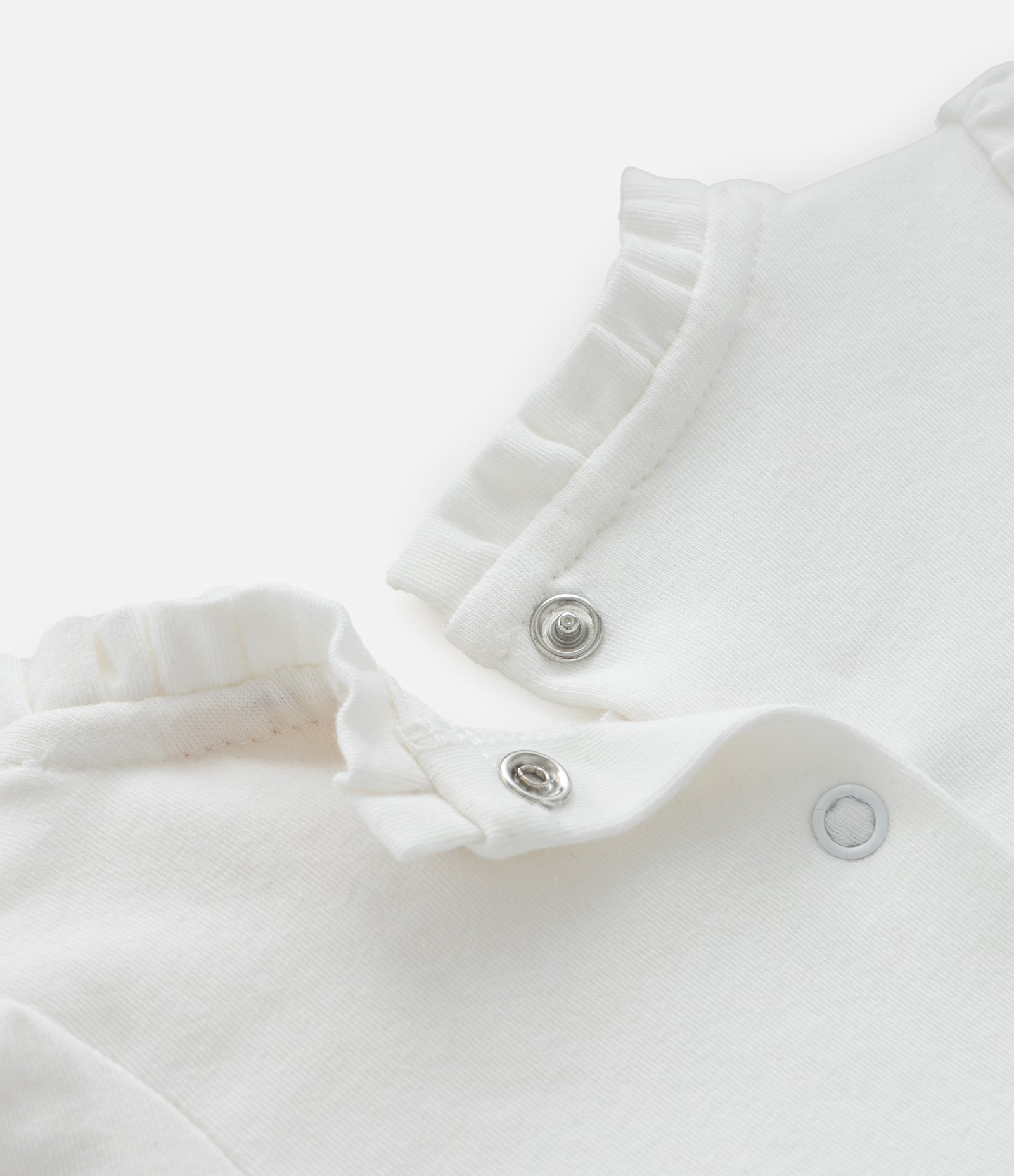 Conjunto Infantil com Babadinho e Textura em Broderie - Tam 0 a 18 meses Branco/Azul 10