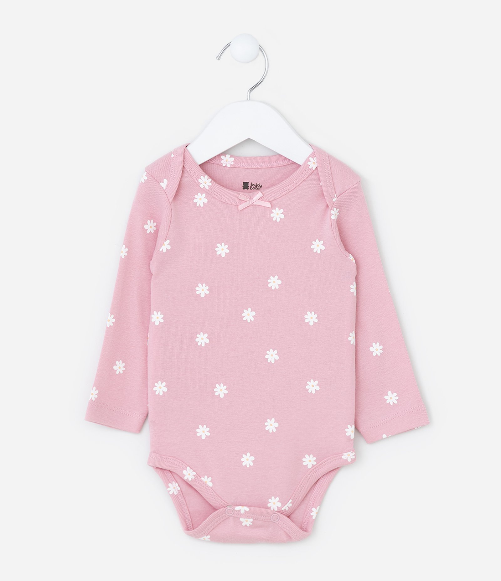 Body Infantil com Estampa Margaridas - Tam RN a 18 Meses Rosa 1