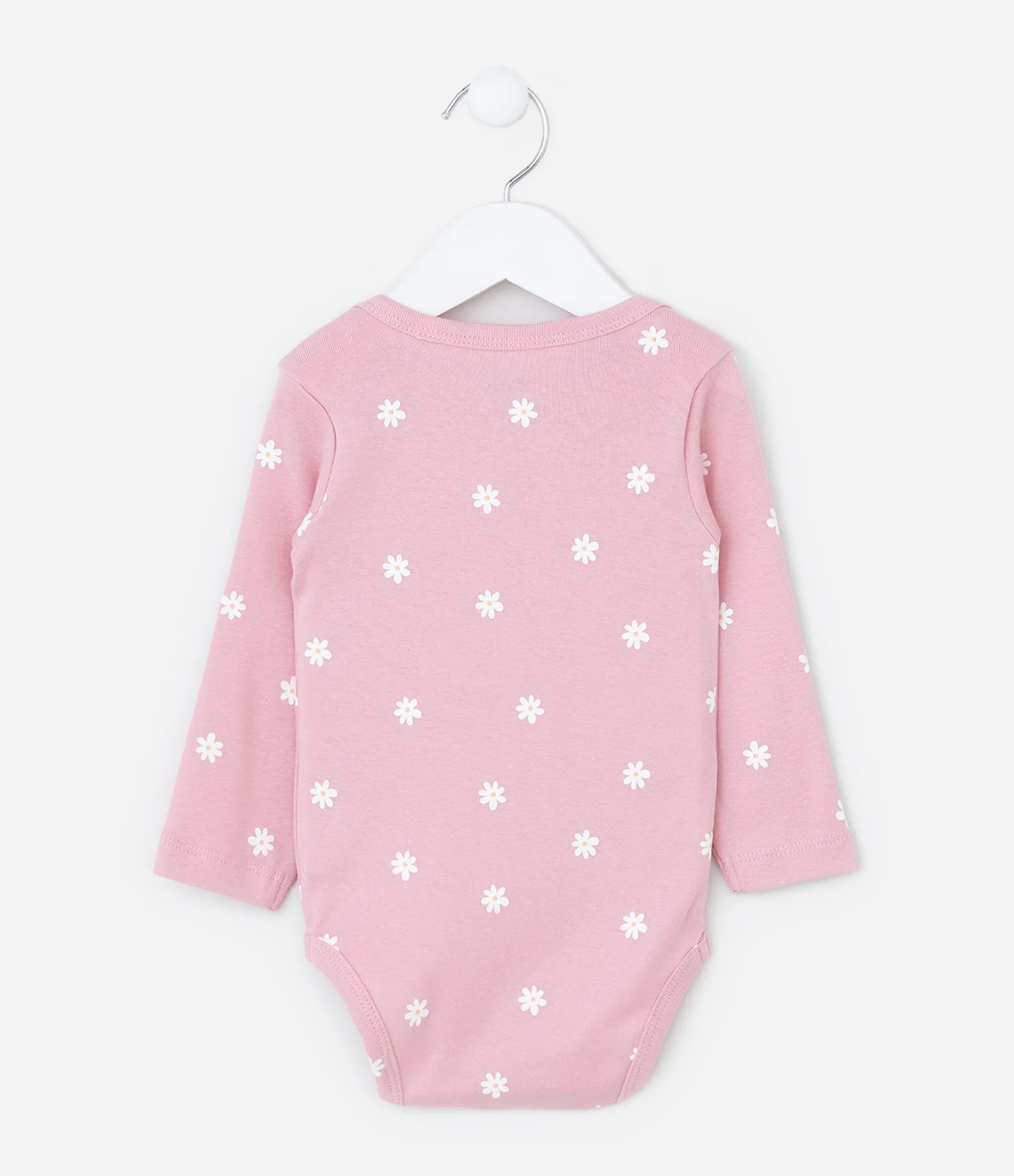 Body Infantil com Estampa Margaridas - Tam RN a 18 Meses Rosa 2
