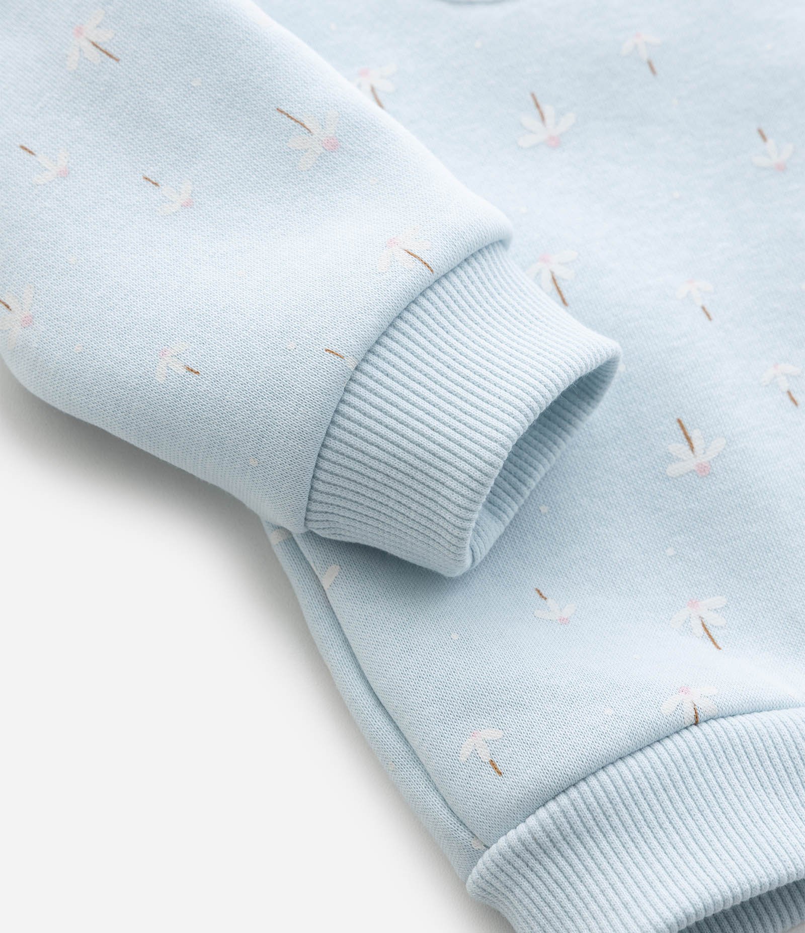 Casaco Fechado Infantil em Moletom com Bordado de Bichinhos  - Tam 0 a 18 Meses Azul 4