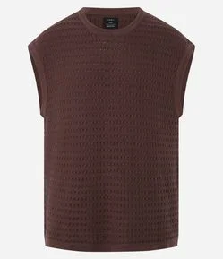 Regata Boxy Texturizada em Tricô