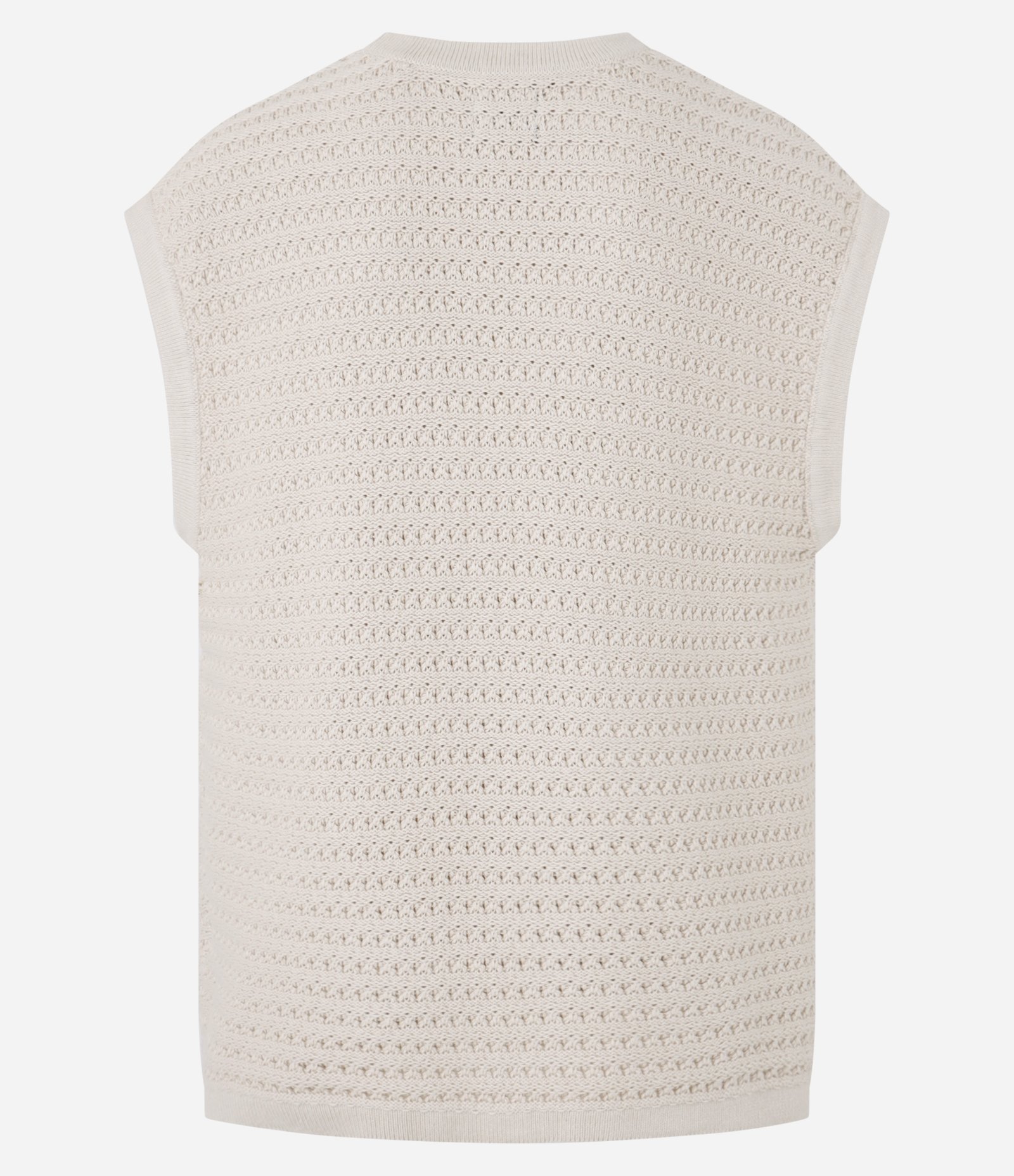 Regata Boxy Texturizada em Tricô Bege 6