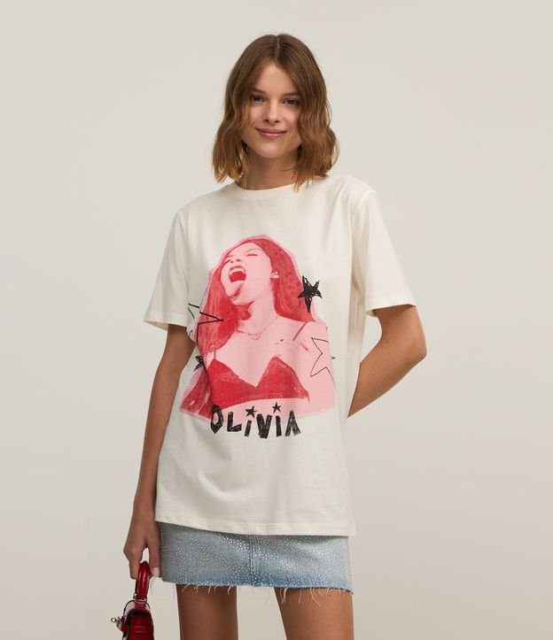 Camiseta T-shirt em Algodão com Estampa Olivia Rodrigo
