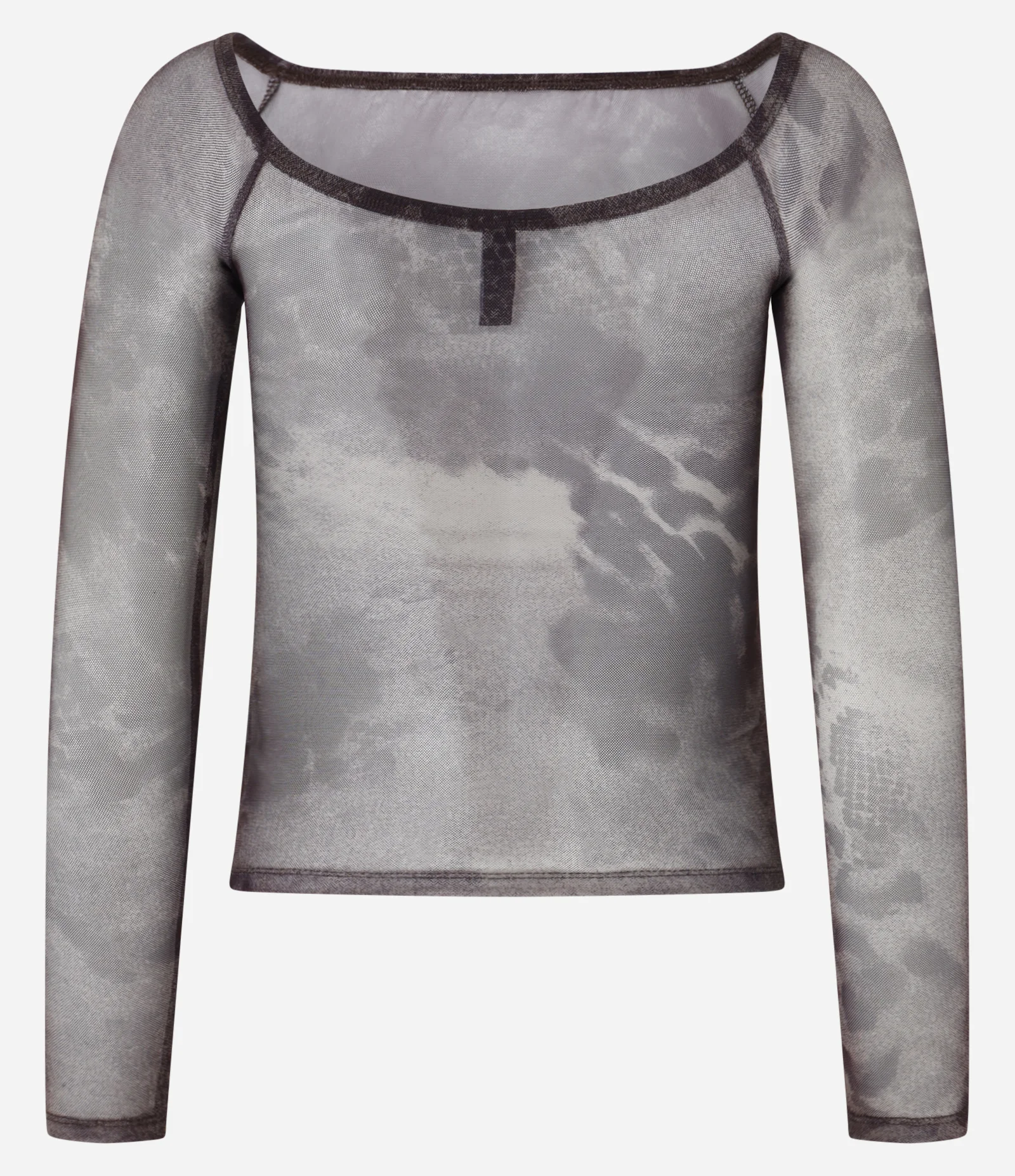 Blusa em Tule Animal Print e Detalhe Torcido Marrom 7