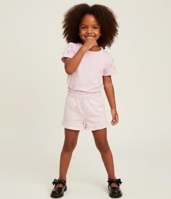 Short Infantil com Babadinho na Barra - Tam 1 a 6 Anos