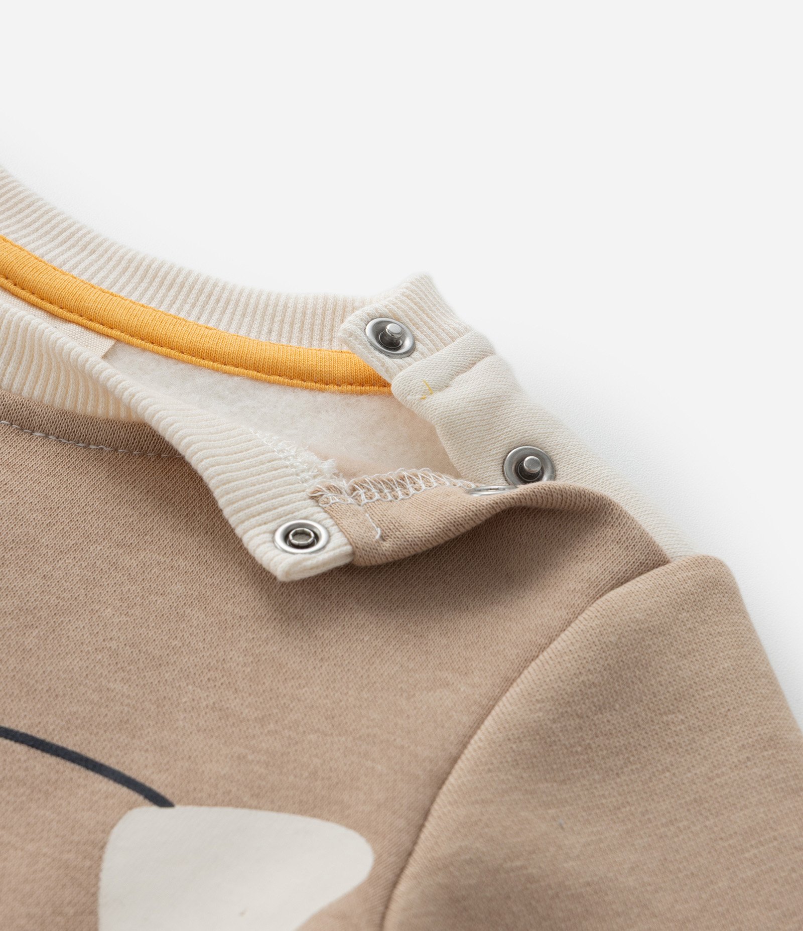 Conjunto Infantil com Recortes e Cara de Bichinhos - Tam 0 a 18 meses Bege/Azul 10