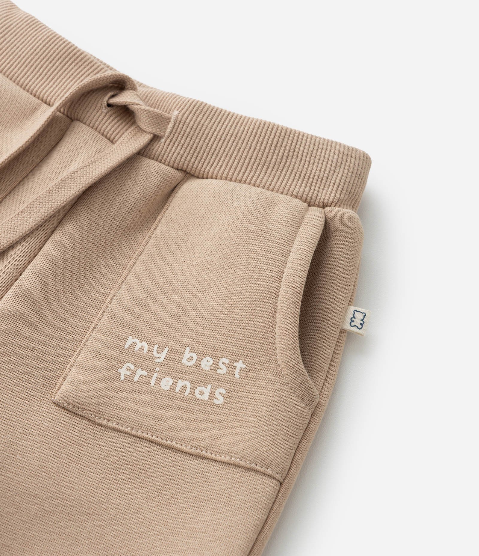 Conjunto Infantil com Recortes e Cara de Bichinhos - Tam 0 a 18 meses Bege/Azul 12