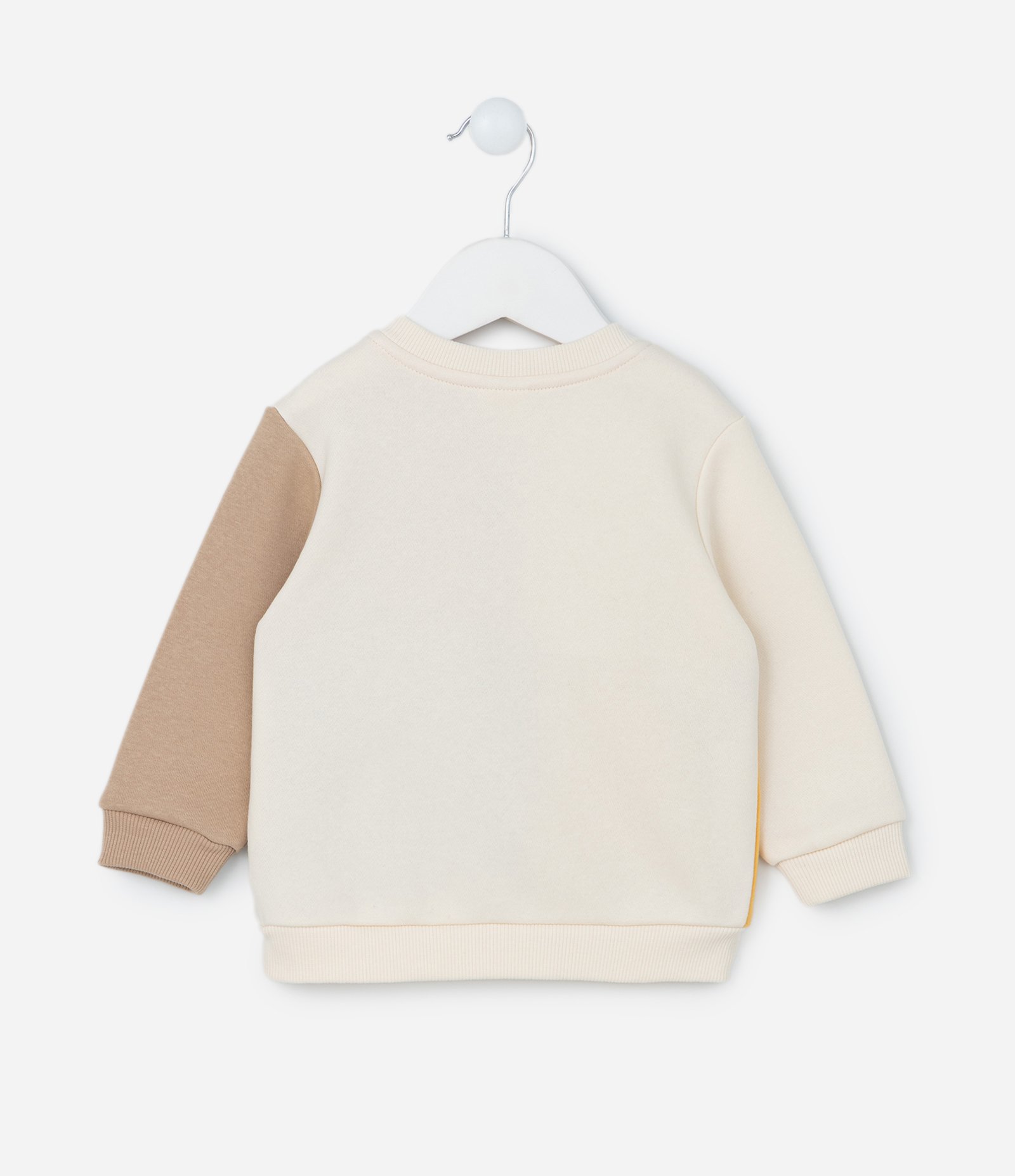 Conjunto Infantil com Recortes e Cara de Bichinhos - Tam 0 a 18 meses Bege/Azul 4