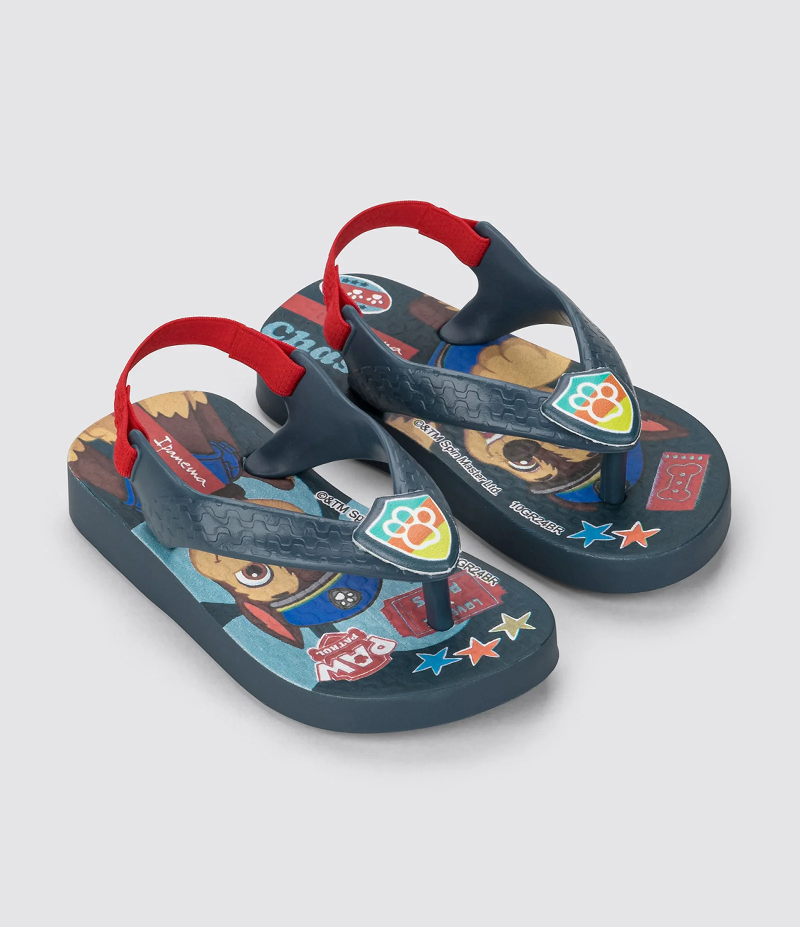 Chinelo Infantil com Elástico e Estampa Patrulha Canina - Tam 17 a 25 Azul 2
