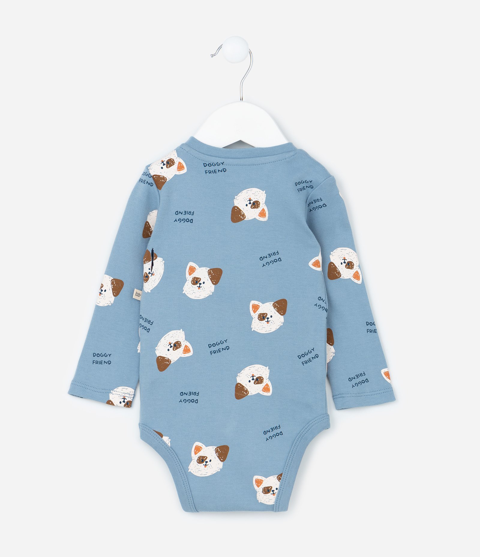 Conjunto Infantil em Suedine com Estampa Cachorrinho - Tam RN a 18 meses Azul 5