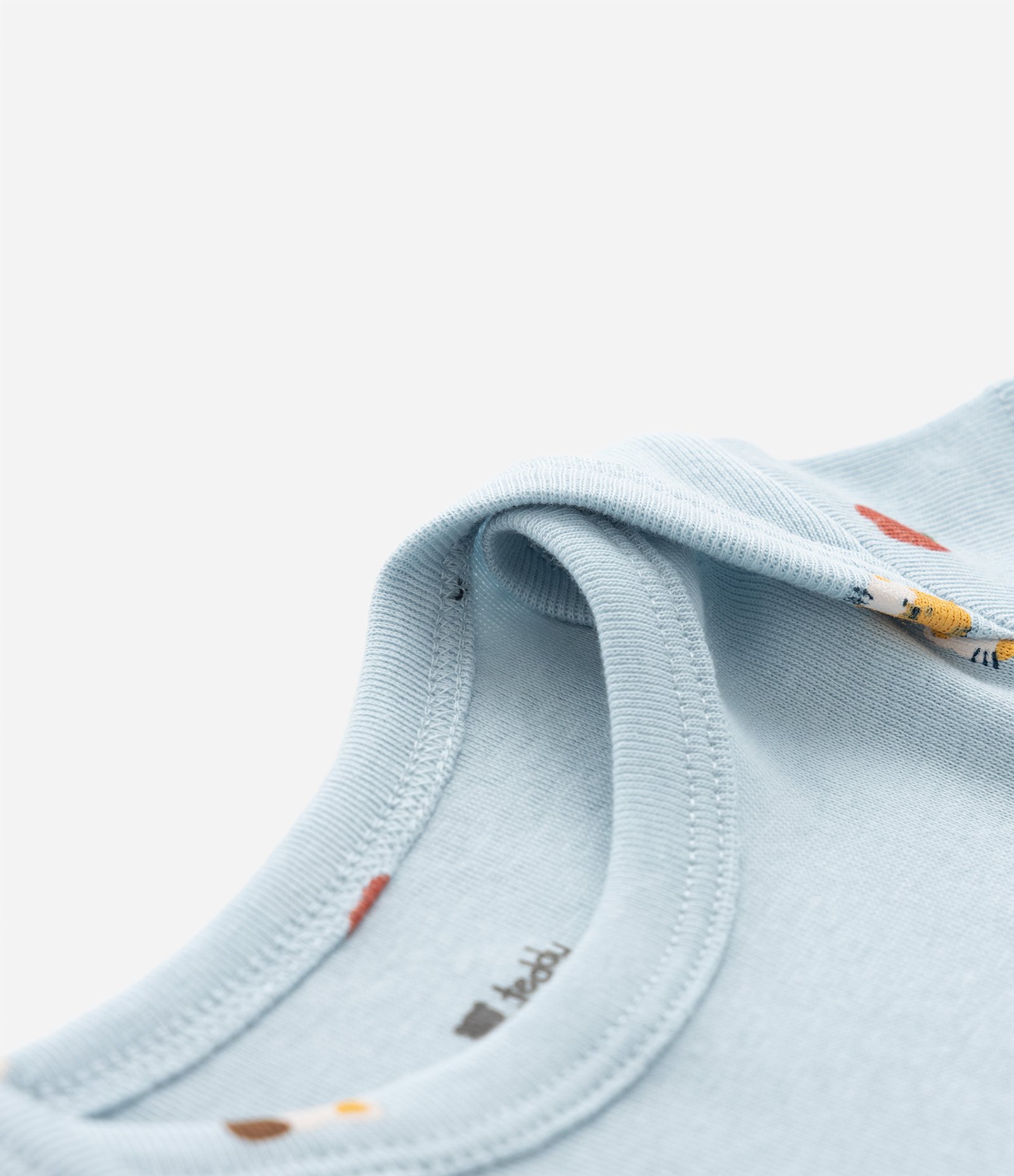 Body Infantil em Algodão com Mini Ícones - Tam RN a 18 meses Azul 5