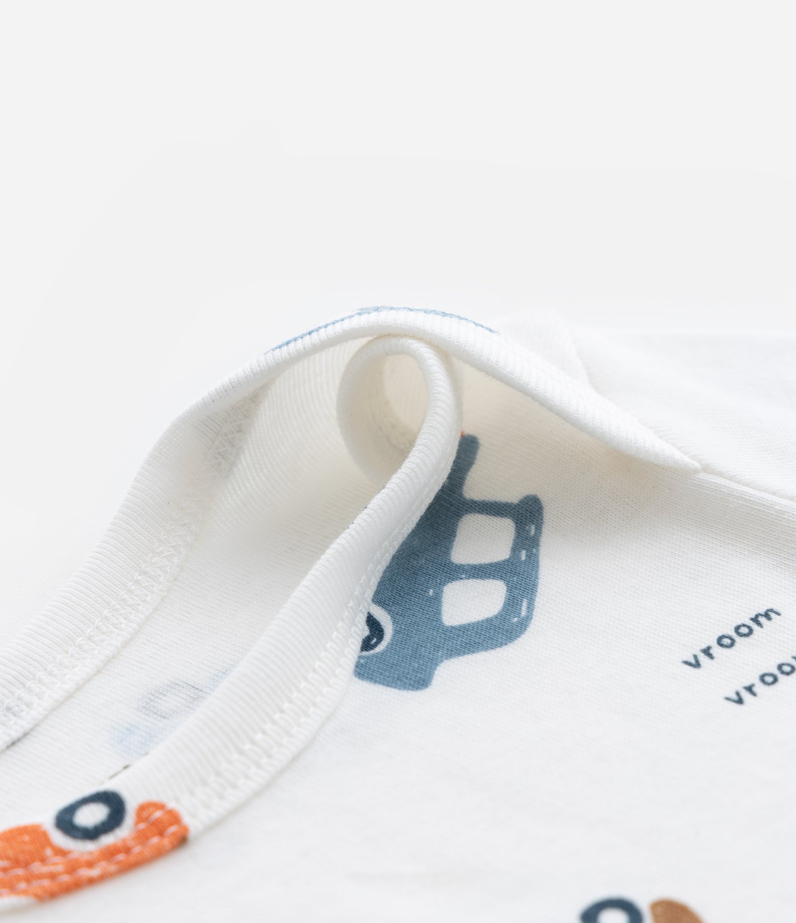 Body Infantil em Algodão com Estampa Carrinhos - Tam RN a 18 meses Branco 5