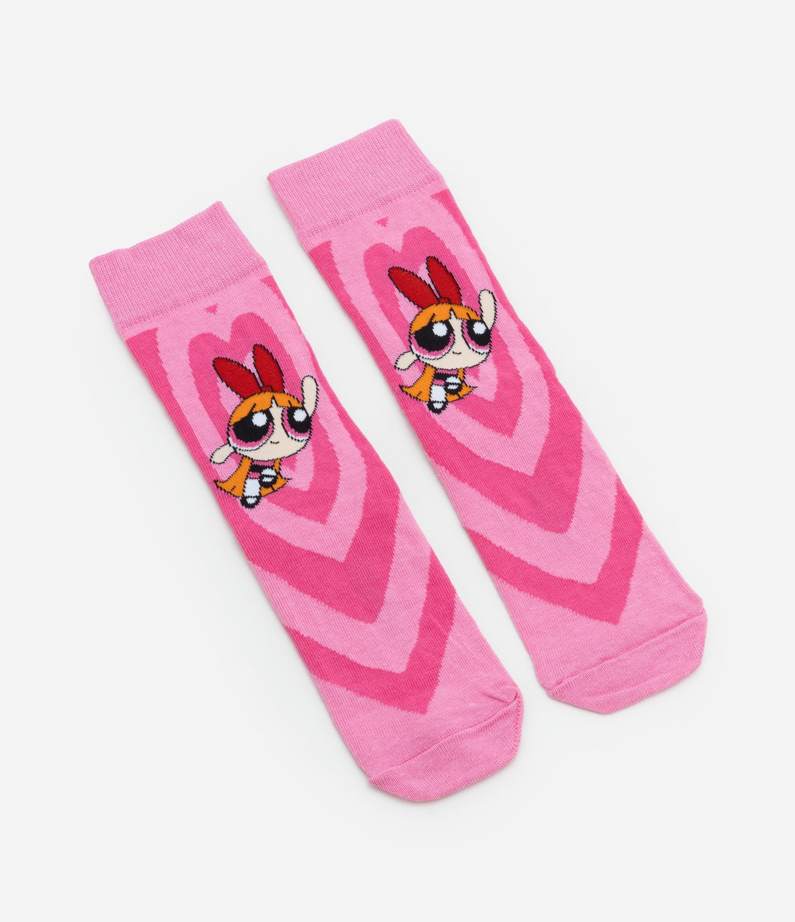 Meia Cano Alto em Algodão com Estampa da Florzinha Rosa 4