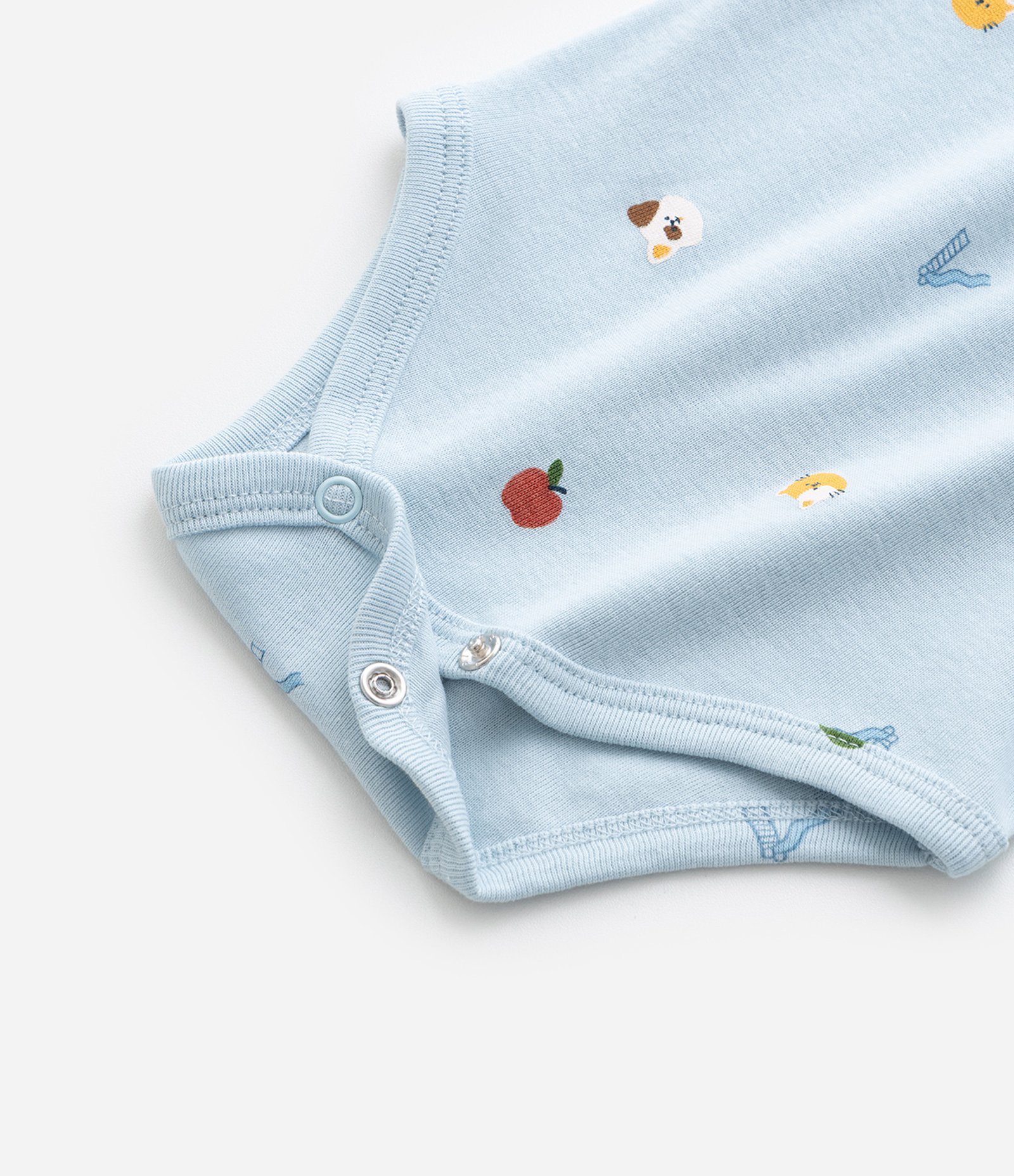 Body Infantil em Algodão com Estampa Mini Ícones - Tam RN a 18 meses Azul 5