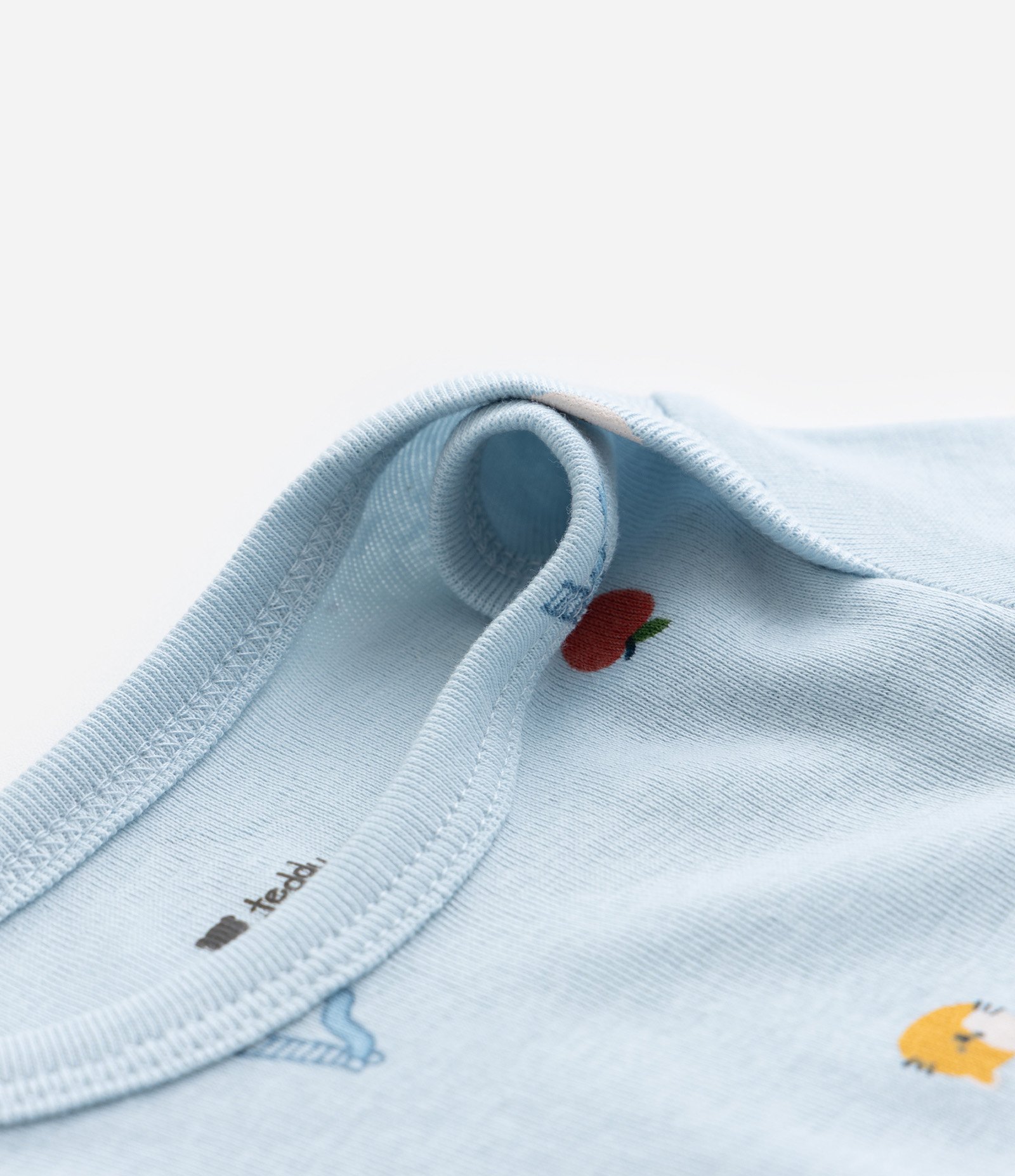 Body Infantil em Algodão com Estampa Mini Ícones - Tam RN a 18 meses Azul 6