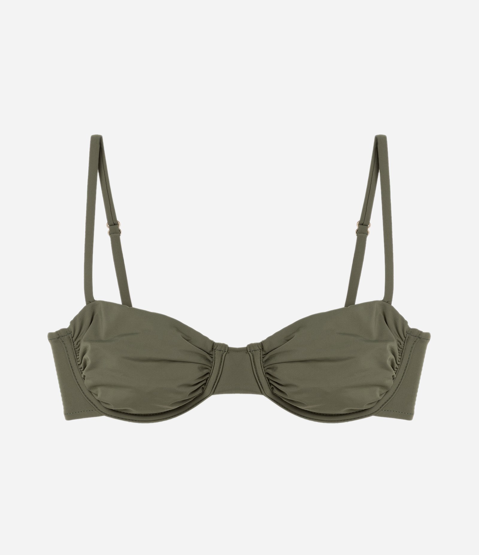 Biquíni Top Meia Taça em Microfibra com Franzido Verde 5