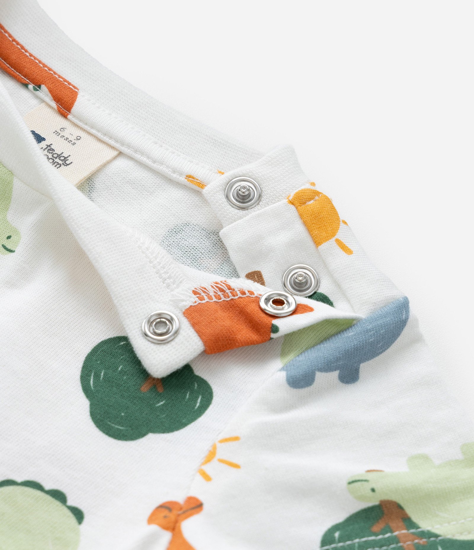 Conjunto Infantil com Estampa Dinossauro - Tam 0 a 18 meses Verde/Branco 7