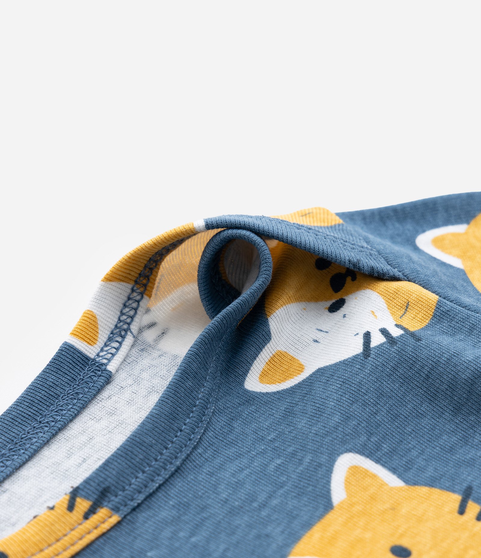 Body Infantil com Estampa Cara de Gatinho - Tam RN a 18 meses Azul 5