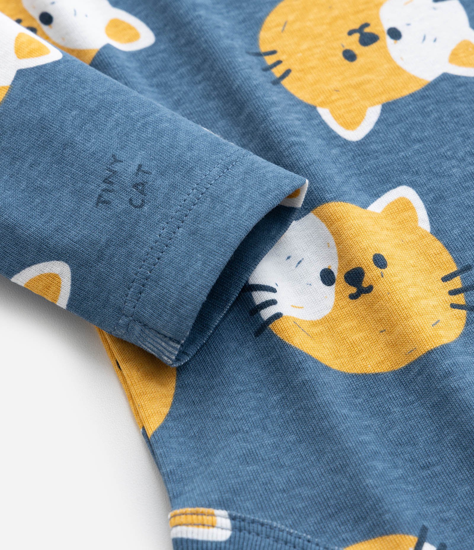 Body Infantil com Estampa Cara de Gatinho - Tam RN a 18 meses Azul 6