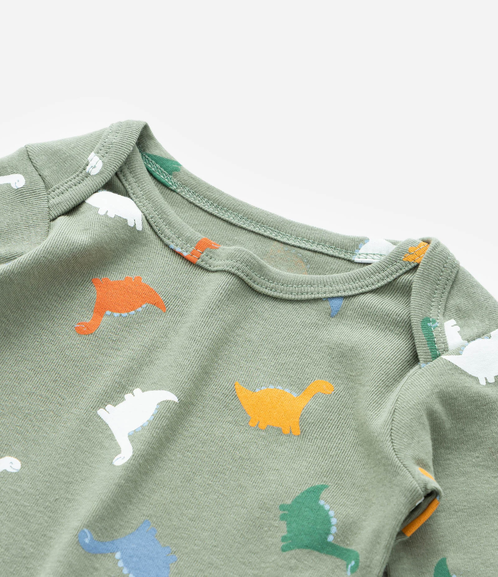 Body Infantil com Estampa de Dinossauro - Tam RN a 18 meses Verde 7