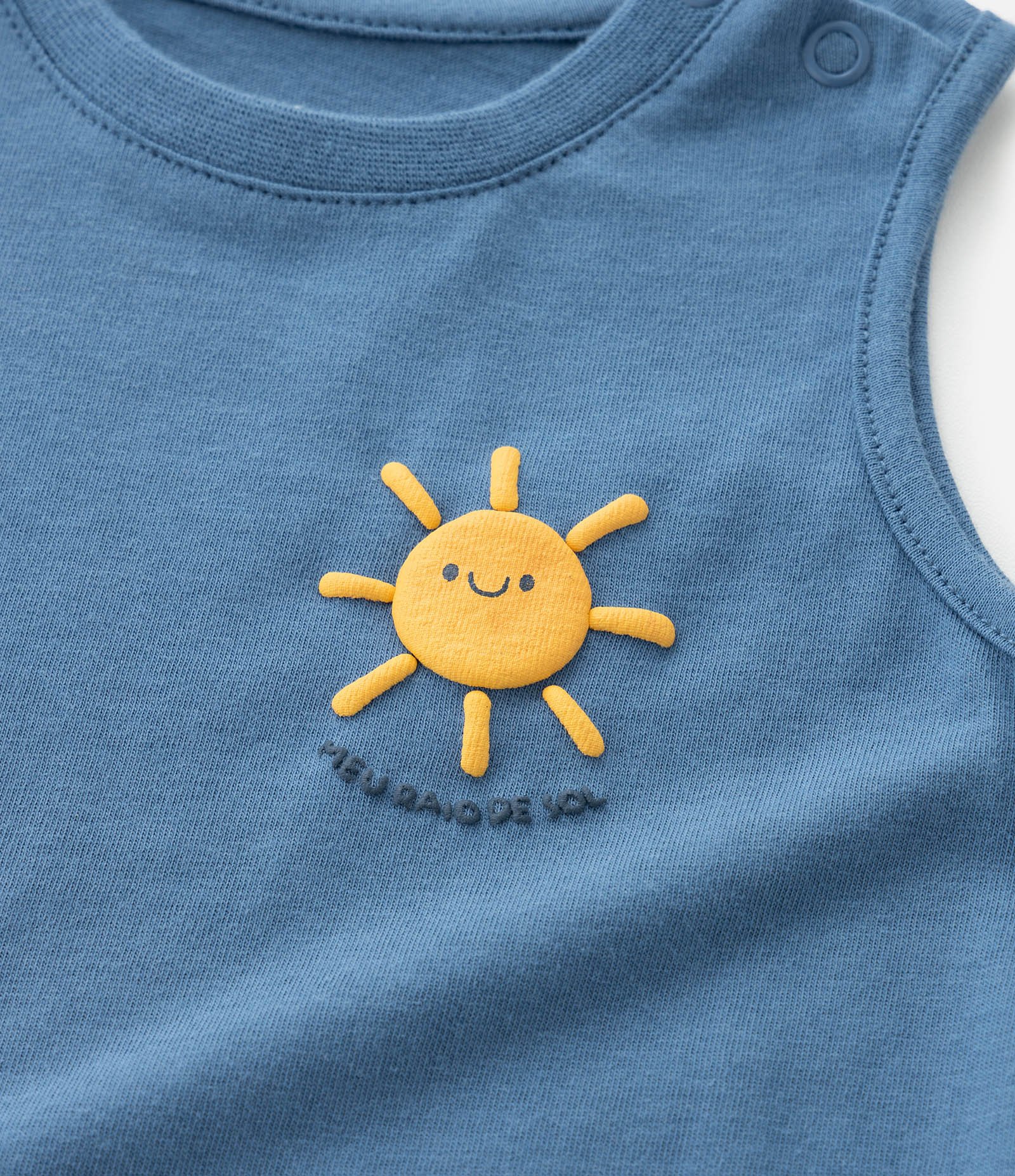 Conjunto Infantil em Microfibra - Tam 3 a 18 Meses Azul/Amarelo 12