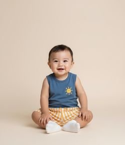 Conjunto Infantil em Microfibra - Tam 3 a 18 Meses