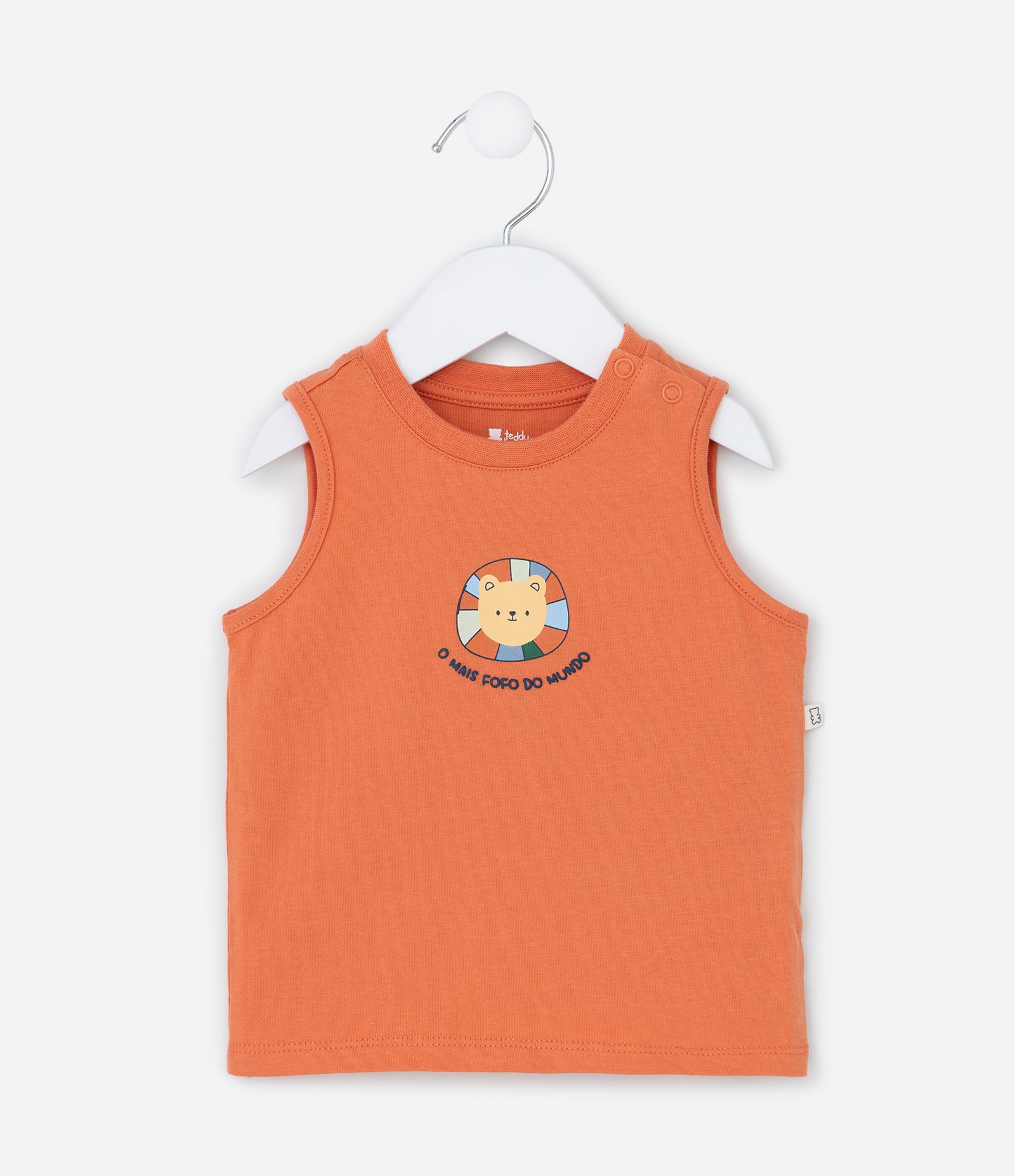 Conjunto Infantil com Estampa Bichinhos - Tam 3 a 18 meses Laranja 4