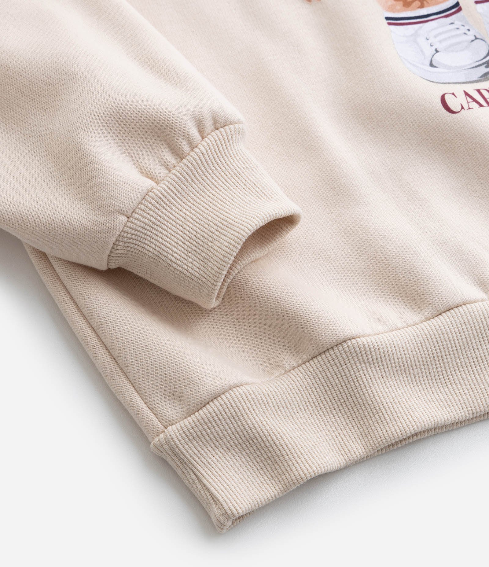 Casaco Infantil com Estampa Capivara College Season - Tam 7 a 14 Anos Bege 5