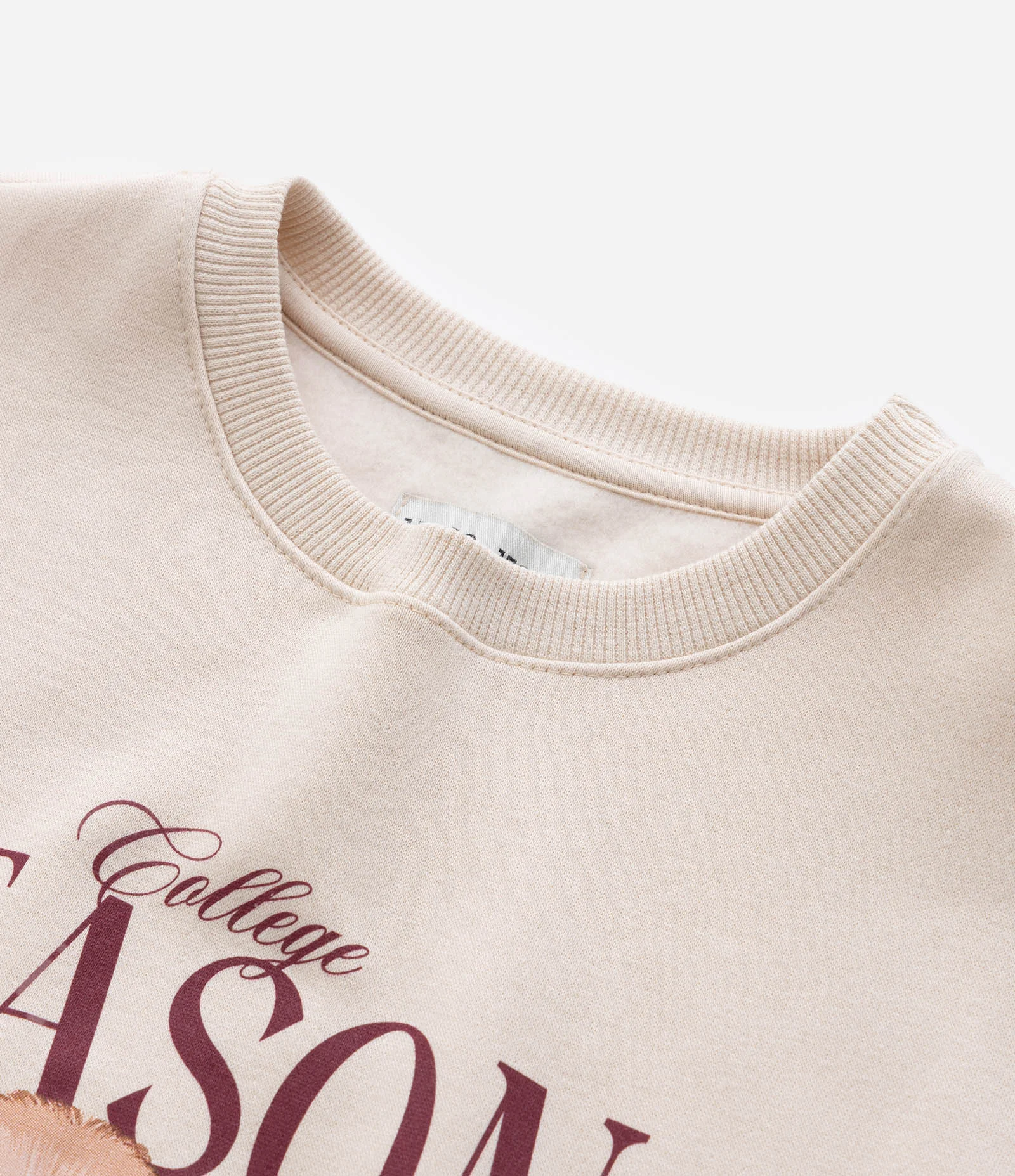 Casaco Infantil com Estampa Capivara College Season - Tam 7 a 14 Anos Bege 6