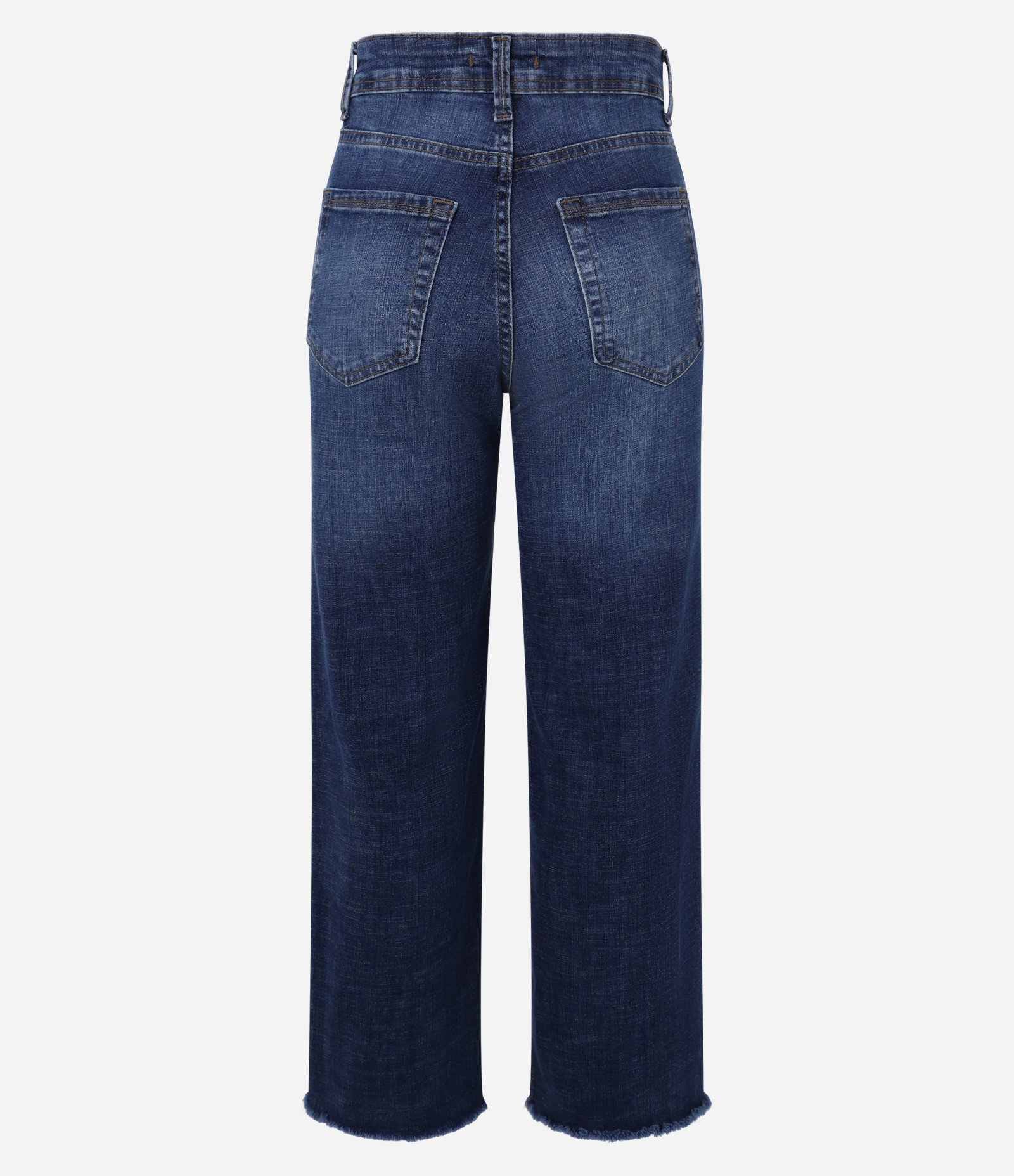 Calça Reta Cropped em Jeans com Cintura Alta Azul 2