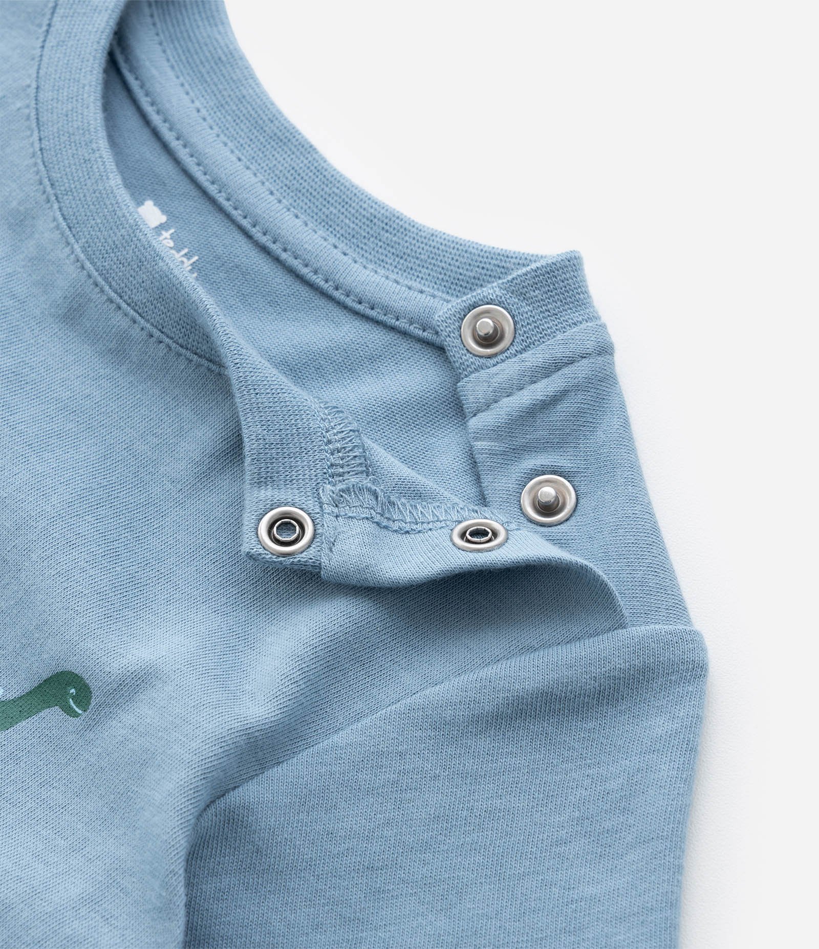 Conjunto Infantil com Estampa de Dinos - Tam 3 a 18 meses Azul/Verde 9