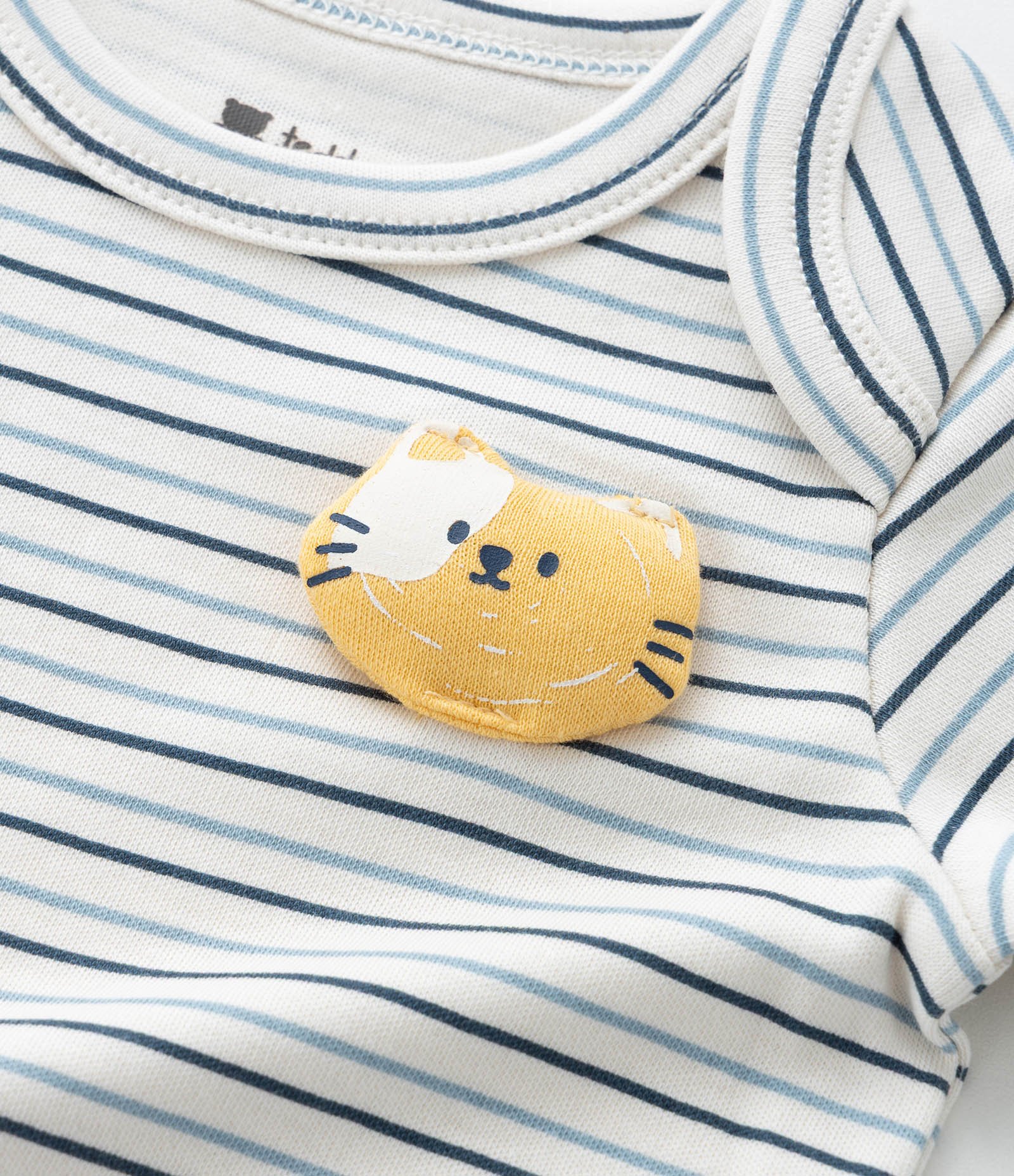 Body Infantil com Bordado Interativo de Gatinho - Tam 0 a 18 meses Branco 7