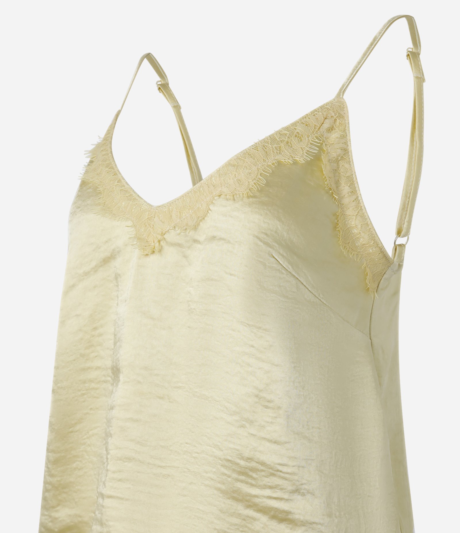 Blusa de Alça Acetinada e Detalhe em Renda Dourado 6