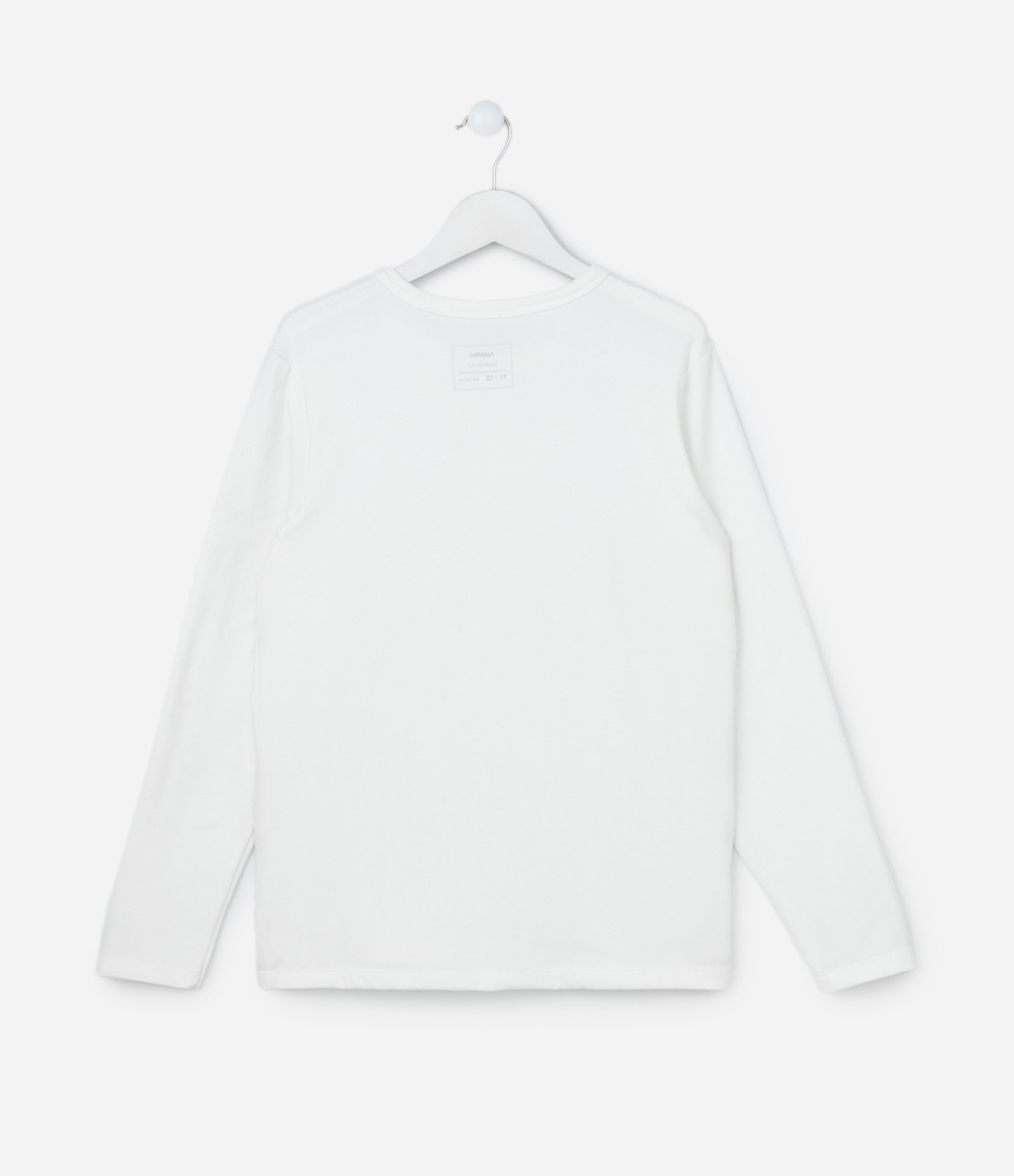 Camiseta Infantil Básica em Suedine - Tam 5 a 14 Anos Branco 2