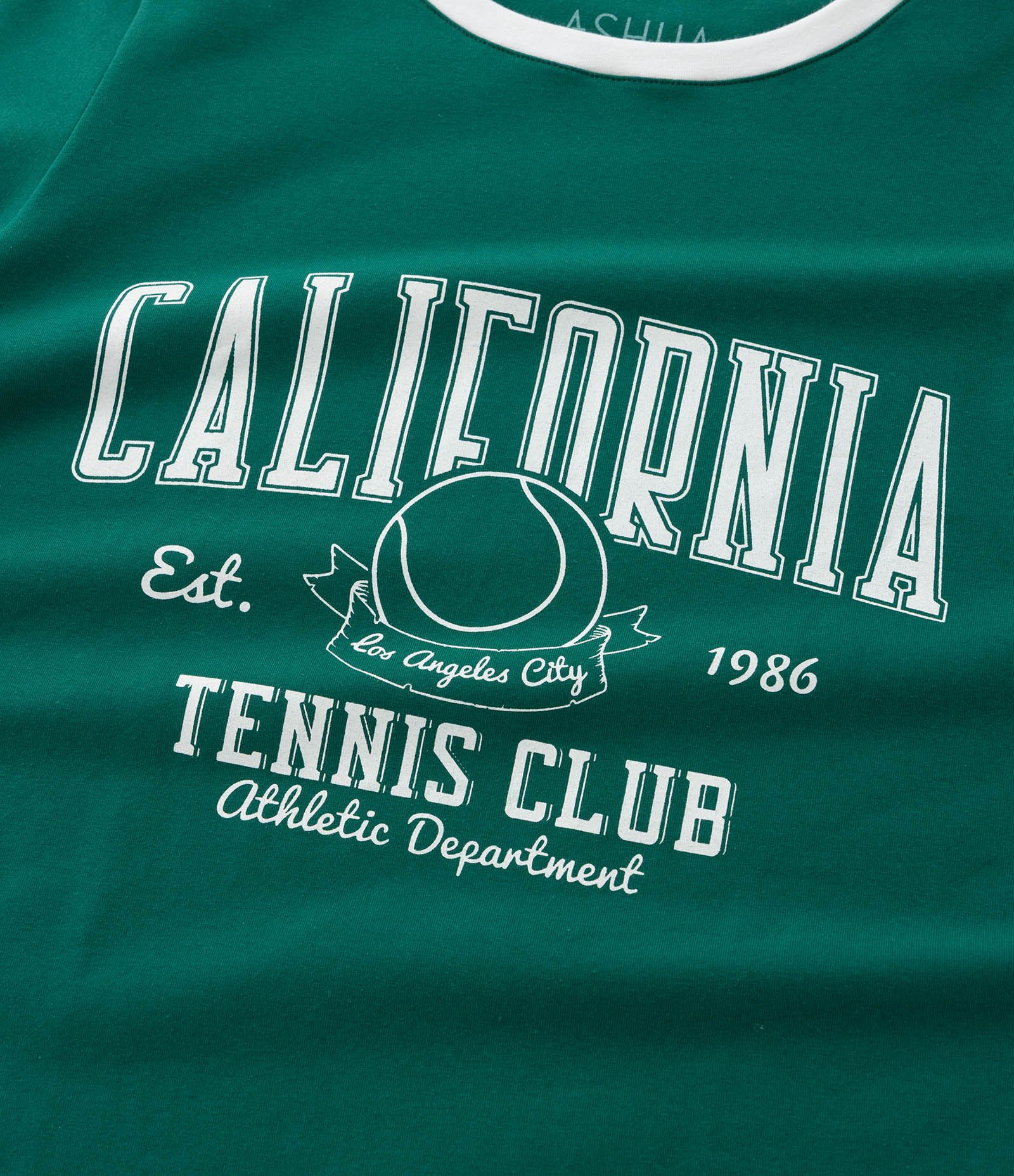 Camiseta em Algodão e Estampa Califórnia Curve & Plus Size Verde 6