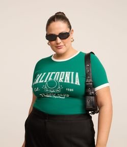 Camiseta em Algodão e Estampa Califórnia Curve & Plus Size