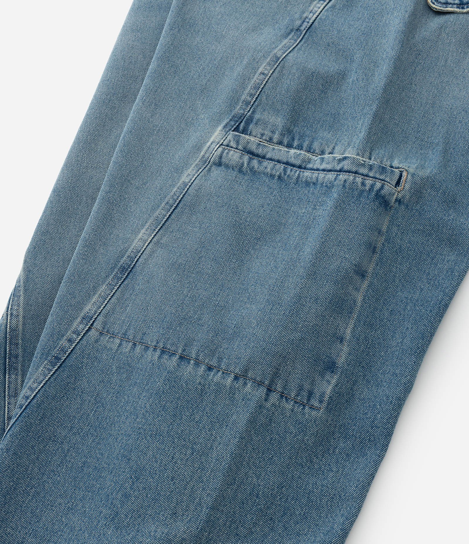 Calça Wide Leg Jeans com Bolsos Cargo Curve & Plus Size Azul 9