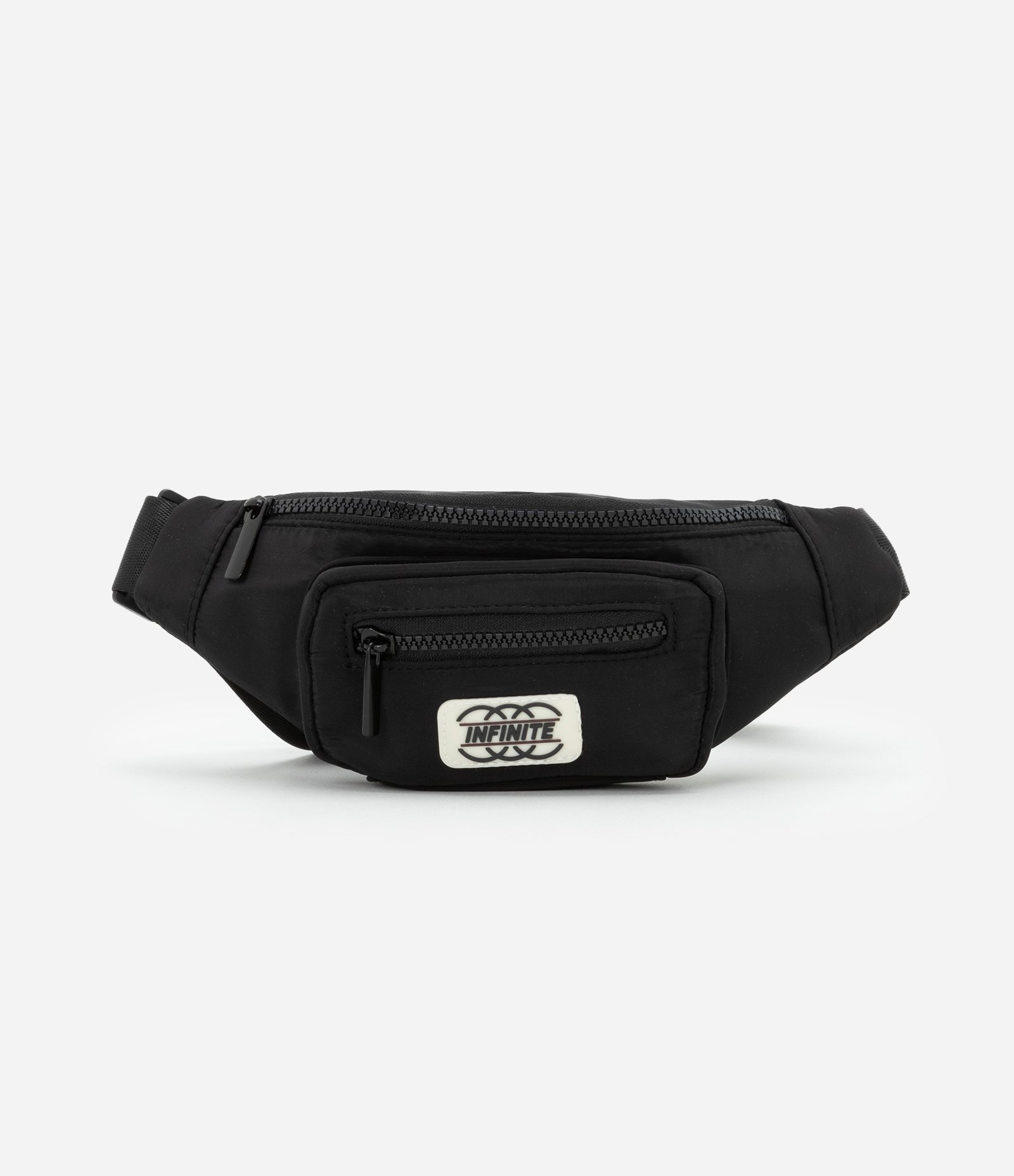 Pochete Infantil com Etiqueta Aplicada e Bolsos - Tam Único Preto 1