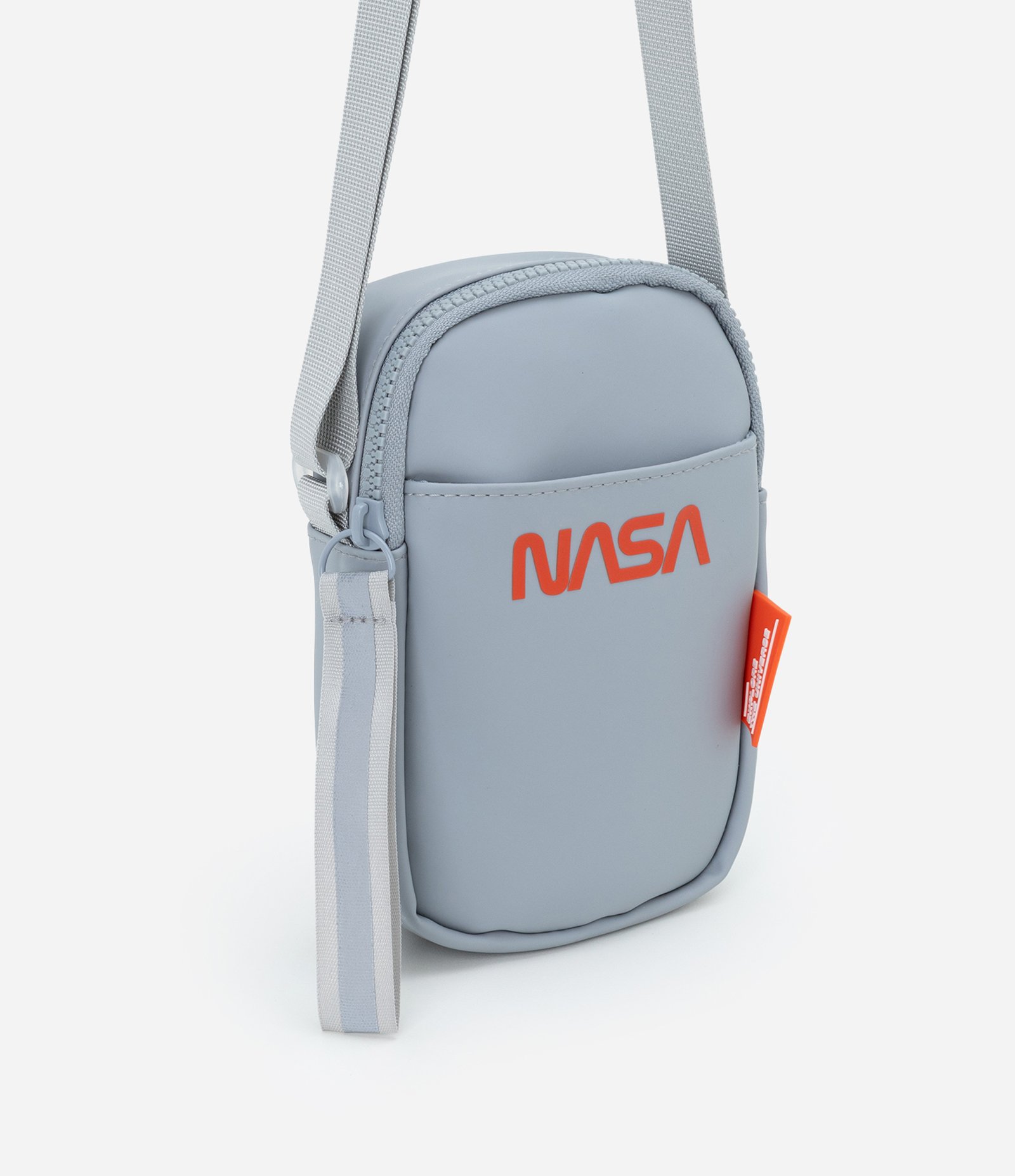Bolsa Infantil Shouder Bag com Estampa NASA - Tam Único Cinza 1