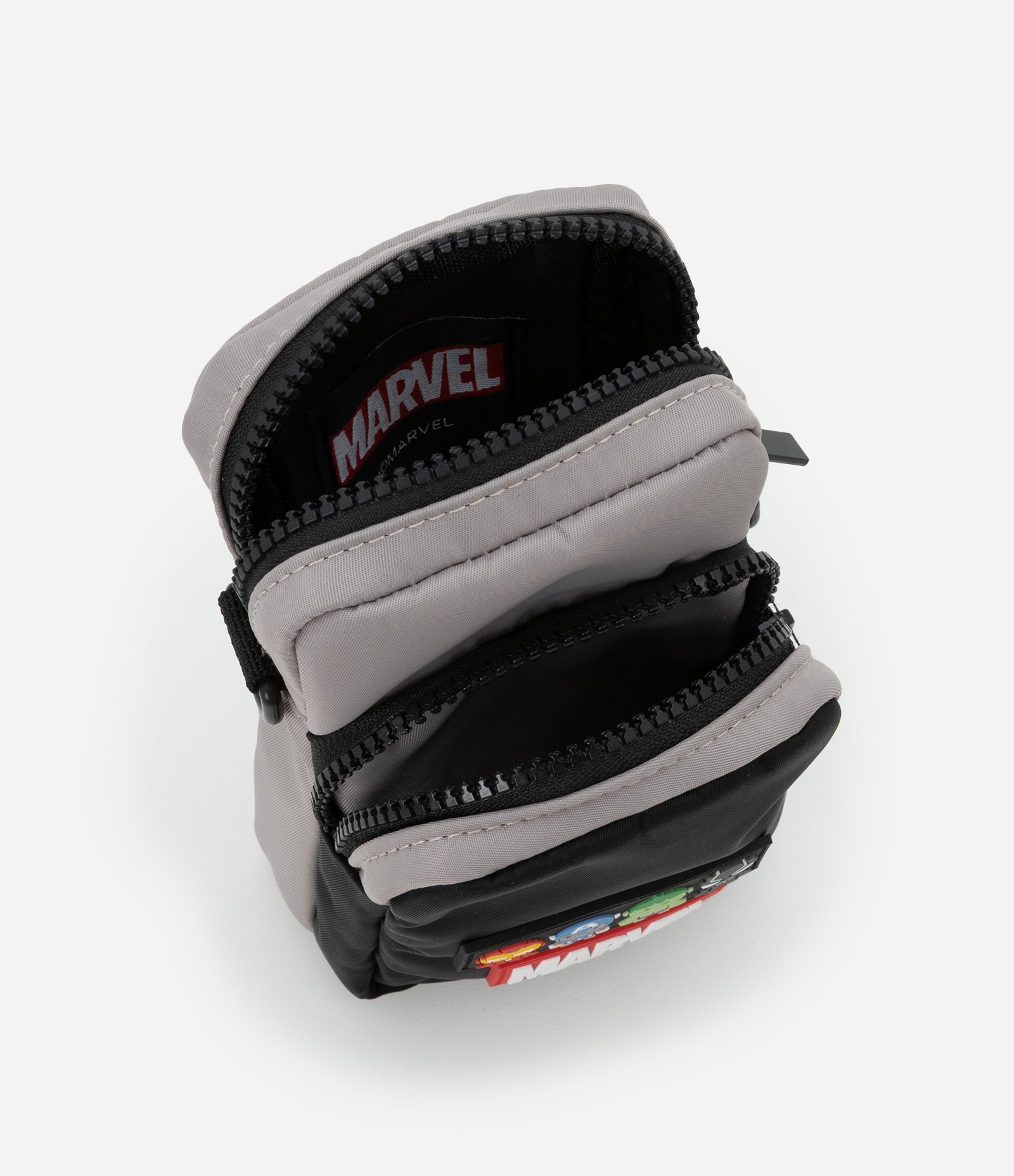 Bolsa Transversal Infantil com Estampa Marvel - Tam Único Cinza 5