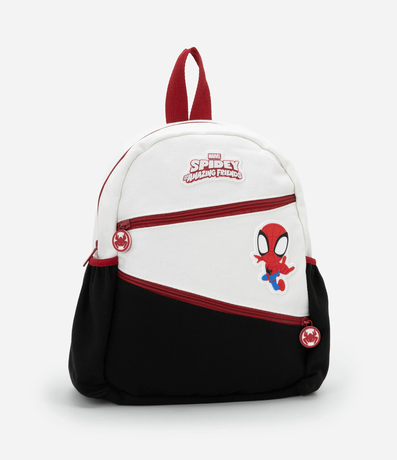 Mochila Infantil Bicolor com Estampa Homem-Aranha  Spidey -Tam Único Preto/Branco 1