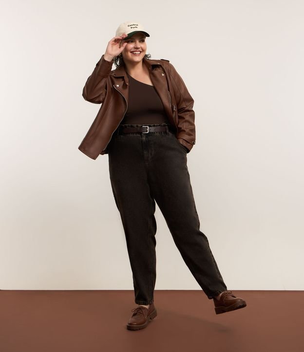 Calça Jeans Clochard com Sobretinto Curve & Plus Size