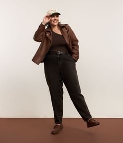 Calça Jeans Clochard com Sobretinto Curve & Plus Size